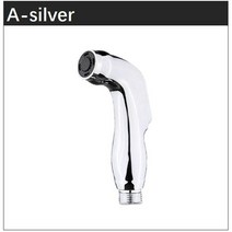 자가설치 가정용비데 protable ABS plastic Toilet Sprayer Nozzle shower head white black Hand Bathroom WC Bide, [02] A silver
