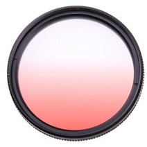 캐논 니콘 소니 카메라용 컬러풀 필터 그라데이션 풍경 49MM - 77MM, Red_77mm