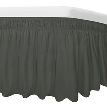 Easy-Going 퀸 또는 킹 사이즈 침대용 침대보 35.6cm14인치 맞춤형 드롭 조절 가능한 탄성 벨트 장착 매트리스를 들어 올리지 않고도 편리한 사용 퀸/킹 화이트