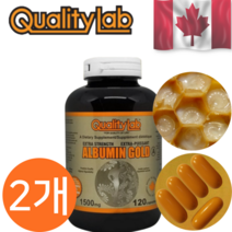 캐나다 퀄리티랩 알부민 골드 먹는알부민 1500mg 120캡슐, 2개, 120정