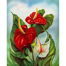 향기가득 안수리움 (패브릭) 보석십자수 40x50, 본상품선택