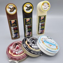 캉가루 구두 약 광택제 닦이 왁스 신발얼룩제거 황변제거제 액체 고체 검정 갈색 무색 투명, 캔-무색