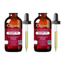 Cliganic 미국 클리가닉 JojobaOil 퓨어 냉압착 비정제 호호바 오일 59ml 2팩