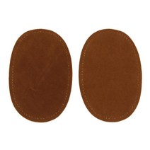 GHSHOP 팔꿈치 무릎 패치에 타원형 철 쌍 장식 바느질 DIY 공예, 스웨이드 원단, 브라운