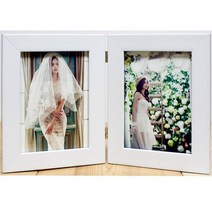 양면접이액자I가로I세로I혼합형사진액자/A03화이트, 가로+가로접이/(A03)화이트-6*8인치