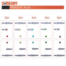 컨트롤러 스로틀 겸용 전동 경량 케이블 Julet 커넥터 방수 2 3 4 5 6 핀 Ebike 라이트 스로틀 e브레이크, 14 5 pin female 800mm, 한개옵션1