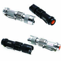 미니 손전등 2000루멘 led 조명 토치 랜턴 펜형 휴대, Led손전등(BL03767)-블랙