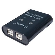 USB 프린터 공유 장치 휴대용 출력 안정적인 전송 변환기 KVM 스위치 분배기 변환기 허브, 60x70x20mm, ABS, 검은 색