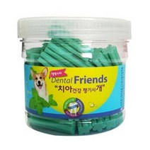 말랑하고 부드러워 노령견에게 추천 하는 개껌 / 면역력은 높이고 프로바이오틱스가 들어있어 소화잘되는 강아지 간식 / 딸기 민트 블루베리 치즈, 덴탈프랜즈 민트+블루베리