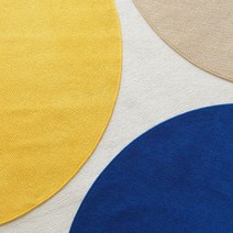 [바이빔]워셔블 포인트 원형러그 100cm 4colors