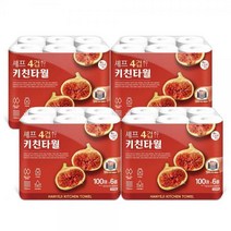 한예지 쉐프 4겹 키친타올 100매 6롤 * 4pack, 4팩