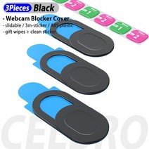 월패드해킹방지 노트북 휴대폰 카메라 가리개 6pcs 휴대 전화 개인 정보 보호 스티커 웹캠 커버 셔터 자석 슬라이더 플라스틱 iphone 웹 pc ipad 태블릿, 웹캠 블랙 3pcs