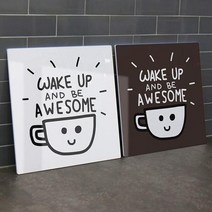 기타 바보사랑[꾸밈]폼아크릴액자56CmX56Cm_커피잔일러스트, 3.레드