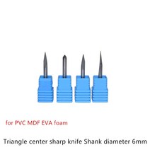 산업용 링크 CNC 공작 기계 6mm 센터 나이프 샤프 커터 플랫 하단 엔드 밀 삼각형, 20 45 degree 0.3mm