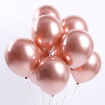 (주)파티해 30cm 메탈 크롬풍선, 로즈골드