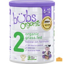 Bubs 유기농 목초사료 2단계 800g., 상품선택