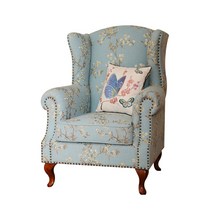 엔틱 1인소파 패브릭 플라워, 진저팬지 엔틱 1인용 소파