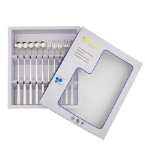 키친아트 심플 무광택 롱티스푼 롱티포크 컬러박스 세트, 1세트, 롱티스푼 5p + 롱티포크 5p