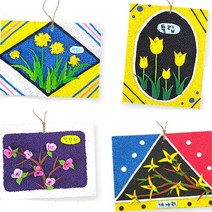 초등 봄꽃 액자 볼클레이 점토 만들기 창체 10인 튤립 키트 대량 창의력 아트 수련원