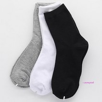 MMSa_여성중학생 매일중목무지 고등학생면양말 삭스5켤레 세트 목양말 흰색 여중생 여자 검정 봄양말 발목편한 산모jkl959