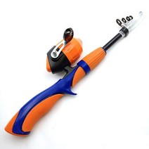 탄소 섬유 고강성 보트 아이스 플라이 루어 낚싯대 릴 피싱 태클 세트 1.4m 길이 카본 파이버 낚, 06 Orange Rod With Reel