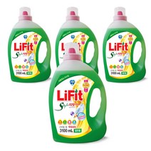 리핏파워젤 3100ml 드럼겸용 액체세제, 4개