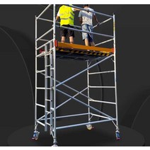 말비계 틀 비계 시스템 스캐폴딩 작업대 사다리 발판, 사다리2X1.35m플랫폼2.6m총높이3.6m