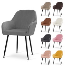 엔틱 식탁 의자 고급 인테리어 편한 high arm chair cover elastic, 짙은 녹색