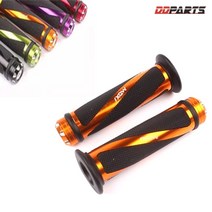 LJ 22mm 오토바이 튜닝 핸들그립 손잡이 빗살 크롬형 모델 DDPARTS 디디파츠, 1개, 검정(2개1세트)