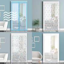 현관문 방충망 실외기실 사생활보호 방충망 자석 중문모기장, 화이트