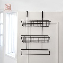 무타공 문걸이 수건 선반 2단, 상세설명 참조, 화이트