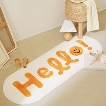 HELLO 스마일 워셔블 소프트 발매트 러그 2size