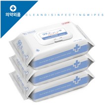 크린 손 피부 소독 물티슈 캡형, 80매, 10개