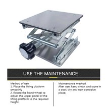 스테인레스 스틸 조절 드릴 리프트 실험실 리프팅 플랫폼 테이블 벤치 리프터 루터 생크 높이 목공 랩잭, 한개옵션0