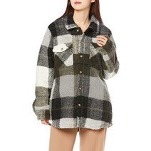 [볼콤] [레이디스] 쉘파 재킷 (빅 체크 무늬) [ B1512105 SILENT SHERPA JACKET ] 귀여운 ARC아미 그린 콤보 S