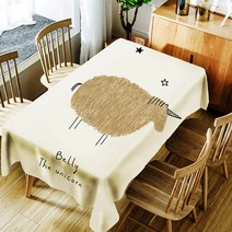 스윗리빙 폴리에스터 방수 테이블보, 유니콘양, 150 x 210 cm