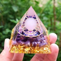Orgone 명상 정신수양 기분좋은 힐링 에너지 용품 피라미드 크리스탈 풍수 장식품 소품, 26