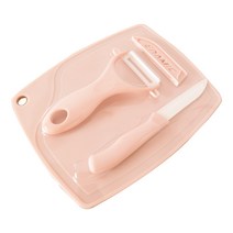 박달나무도마 박달나무도마 세라믹 과일칼 껍질제거기 도마 3피스세트 가정용주방 도자기칼 껍질벗기기 커터칼, 기본