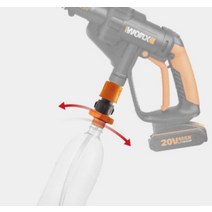 WORX 고압 세척기 무선 세차기 부속품 회전 노즐 리시버 볼 닦기 액세서리 세차건 브러시, 쉽게 장착 세척기 콜라병 커넥터 WA1761개