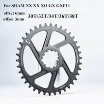 체인링 gxp 자전거 mtb 산악 자전거 30t32t34t36t38t 크라운 자전거 체인 링 sram 1112s nx xx xo gx gxp11 단일 디스크 트레이 저렴한, 오프셋 3mm 32t