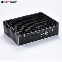 Chtreey KC10F 미니 PC 팬리스 인텔 코어 i5 i7 데스크탑 게임용 컴퓨터 지원 Windows 11 산업용 듀얼 lan Nvme SSD, i5-8265U, 미국, No Ram No Storage