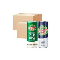 캐나다 진저에일 250ml x 60CAN, 캐나다 진저에일 30캔 +클럽소다 30캔 (각 250m