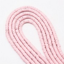플랫 라운드 폴리머 클레이 비즈 칩 디스크 DIY 수제 보석 만들기 목걸이 찾기용 느슨한 스페이서 4mm 6mm, 6mm 350pieces1strand, pink