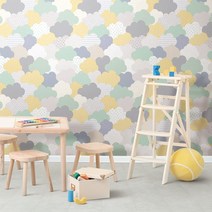 만능풀바른벽지 합지 H1085-2 클로티 옐로우민트