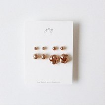 골드 진주피어싱 미니 원형귀걸이 set 랜덤박스