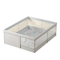 볼풀 놀이장 아기 Playpen 공 수영장 어린이 안전 배리어 키즈 농구 축구 놀이터 Foldable 게임 텐트 난간 0-6 년, [01] 1.2M Light Gray