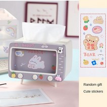 모아이석상 모아이티슈케이스 모아이석상휴지 모아이장식한국 Ins 크리에이티브 귀여운 소녀 심장 TV 모델, 한개옵션1, 02 cute rabbit