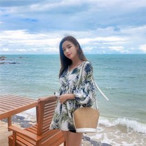 하와이안 비치블라우스 한색상 2449 [CESS] 그린