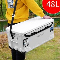 바퀴달린 갈치쿨러 쭈꾸미 선상 낚시 다용도 아이스, 흑백 48L