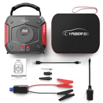 자동차 점프스타터 스타트 휴대용 시동배터리충전기 YABER 4 in 1 자동차 스타터 점프 3000A 24800mAh 파워, 01 YA30 24800mAh